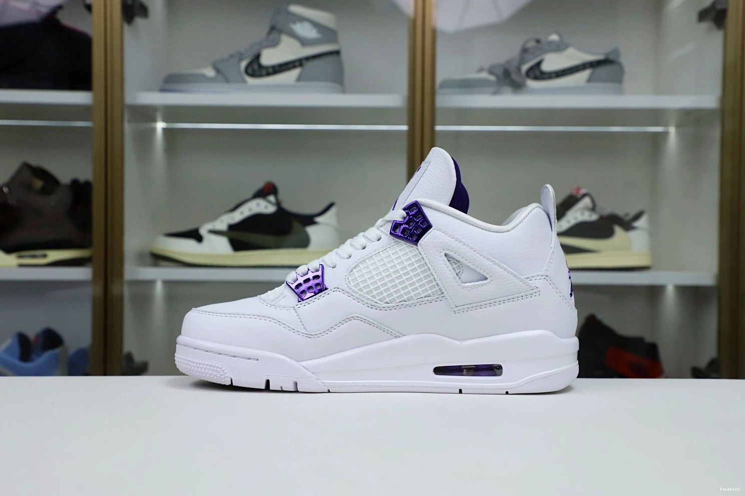 METALLIC JORDAN 4 AIR PURPLE 0128